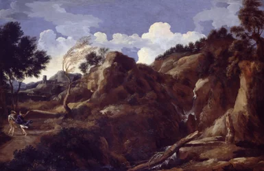 Berglandschap met naderende storm